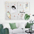 GBYAN Wall Grid Silver Wire Photo Grid Panels, 25.6"x17.7, 2 Pack Desk Wall Organizer Metal Memo Board