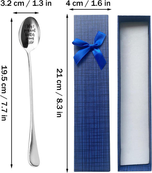 Funny Engraved My Peanut Butter Spoon, Stainless Steel Gift for Peanut Butter Lovers, Birthday Christmas
