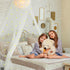 Eimilaly Glow in The Dark Stars Bed Canopy, Pink Princess Mosquito Net for Girls Bed Room Decor