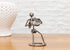 Broadway Gift Silver Tone French Horn Player - 6 inch Table Metal Decorative Musician Figurine