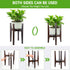 ZIOZERTT 8'' 12'' Adjustable Plant Stand with Tray,Indoor Wood Plant Stand Fit to Planter,Mid Century Modern Flower Pot