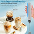 Milk Frother Handheld for Coffee, Electric Whisk 3 Speed Adjustable, Drink Mixer with 3 Stainless Whisks, Rechargeable
