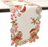 90 inches Gingerbread Table Runner Christmas Runners Embroidered Decorations Candy Cane Long for Kitchen Dinning Coffee