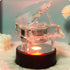 FIEIFI 3D 360 4.5 Inch LED Motorized Rotating Light Display Base for Crystals Glass Art Light Turntable Crystal Display