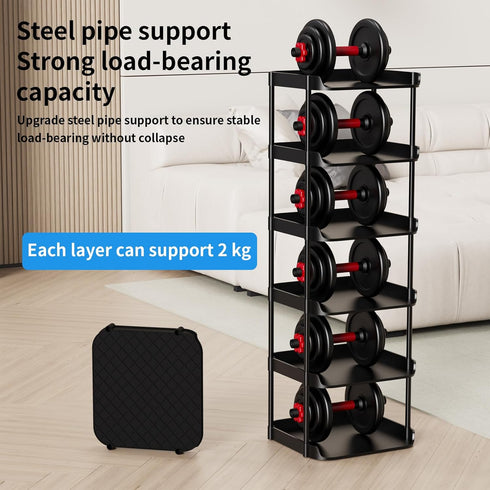 Altdnmaf 6 Tier Vertical Narrow Shoe Rack, Stackable Tall Skinny Shoerack, Compact Single Shoes Storage Tower for Slim