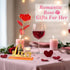 Childom Birthday Gifts for Women, Christmas Red Rose with Love Stand for Mom, Sweet Artificial Flower