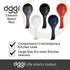 OGGI Ceramic Spoon Rest - Spoon Holder for Stove Top & Countertop, Black Kitchen Decor