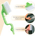 Slick Window Track Cleaning Brush, 2 Pack - Window Groove Cleaner Tool for Gap Cleaning, Orange/Green
