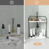 INIUNIK Counter 2 Counter Countertop Corner Bathroom Organizer - Tier Wood Vanity Shelf Perfume Skincare Holder, Corner
