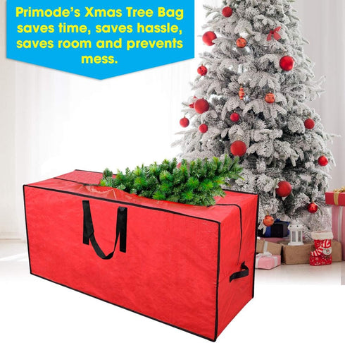 Primode Christmas Tree Storage Bag | Fits Up to 9 Ft. Tall Disassembled Tree | Protective Zippered Holiday Tree Storage