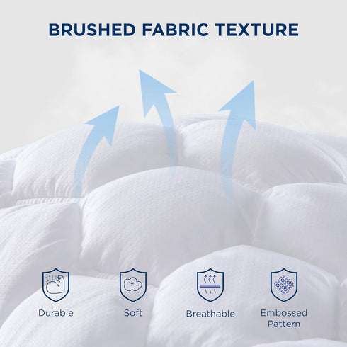 Bedsure Twin Mattress Pad Cover - Soft Quilted Protector, 39x75 Inches, White