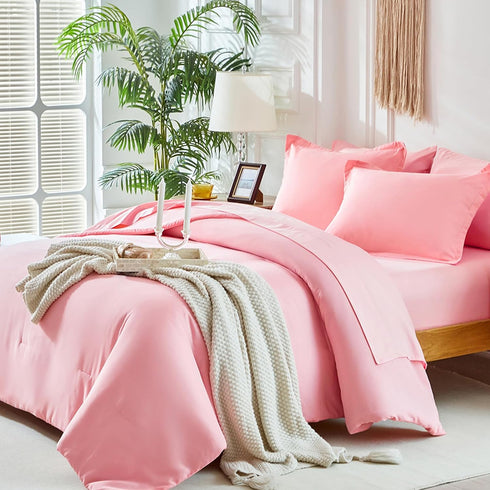 Set Set 7 Kids Comforter Sheet - Soft and Breathable Bed Includes Quilted Comforter, Fitted Sheet, Flat Top Sheet