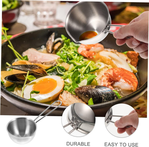 Pour Oil Small Pot, Steaming Pot, Stainless Steel Saucepan for Cooking Milk, Mini Pan
