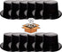 Windy City Novelties 12 Pack Black Plastic Top Hats