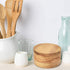 Acacia Wood Salt and Pepper Cellar with Swivel Magnetic Lid, 2-Compartment for Storing Spices