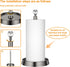 Steel Paper Towel Holder with Crystal Ball, Brushed Nickel Stand for Kitchen Countertops, Fits Standard & Jumbo Rolls