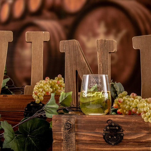 IT'S A SKIN Funny Stemless Wine Glass, 17oz with Saying for Women, Includes Complimentary Food Pairing Card