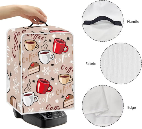 Coffee Cup Covers, Dust Resistant Protective Covers for Coffee Makers, Blender, Mixer, Juice Machine, Washable