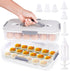 2-Layer Deviled Egg Containers with Lid, 36 Slots Deviled Egg Tray Carrier