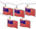 Northlight American Flag Indoor Outdoor Patriotic Patio Light Set - 7.5' White