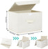ENUMAIL Closet, 15x9.8x9.8 Storage Boxes, Collapsible Storage Bins with Lids, Cotton and linen cloth Storage Baskets