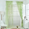 Ufurty 2 Pieces Willow Window Curtain Voile Tulle Panel Drapes, Green Color, Sheer Gauze for Living Room, Bedroom,
