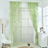 Ufurty 2 Pieces Willow Window Curtain Voile Tulle Panel Drapes, Green Color, Sheer Gauze for Living Room, Bedroom,