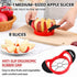 SCHVUBENR 3.5 Inch Apple Slicer, Professional Stainless Steel Apple Cutter, Super Sharp with 8 Blades, Red