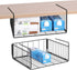 SUFAUY 2-Pack Steel Under Cabinet Shelf Basket Organizer, Metal Wire Rack Hanging Storage Baskets for Kitchen Pantry,