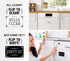 Funny Clean Dirty Dishwasher Magnet, Double Sided Kitchen Reversible Sign, Apartment Kitchen Accessories Decor Magnet