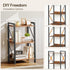3-Tier BF71SJ01 HOOBRO Bookshelf, Industrial Bookcase, Book Shelf Storage Organizer, Small Bookshelf with Metal Frame
