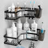 AKTECKE Corner Shower Caddy, 2 Pack Adhesive Shower Corner Organizer Shelves, No
