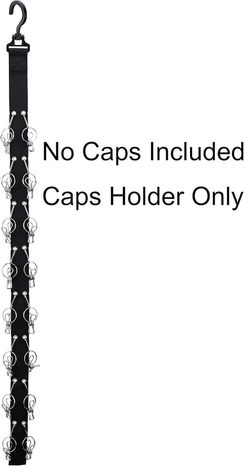 Closet Hanging Cap Organizer, 16 Baseball Cap Rack, Closet Hook Hat Storage Organizer (1 Pack)