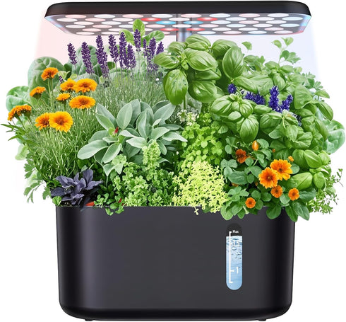 Sonicgrace Indoor Hydroponic Growing System with LED Grow Light, Quiet Smart Water