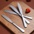 Berglander Dinner Knives Set of 6, Stainless Steel Shiny Mirror Dinner Knife, Dishwasher Safe