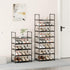 Vockot 5 Closet Tier Stackable Small Shoe Rack,Narrow Sturdy Shoe Shelf Organizer, Non-Woven Fabric Metal Free Standing