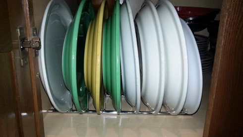 Slideep Pot Pan Lid Holder - Drying Rack and Bakeware Lid Storage Organizer for Pantry and Cabinet