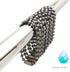 Antique Nickel Shower Curtain Hooks, 12 Pack Heavy Duty Metal Rings with 6 Inch Ball Chain Design