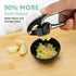 Garlic Press Crusher & Mincer Easy Squeeze Ergonomic Handle, Heavy Duty Zinc Alloy, Dishwasher Safe, Includes Peeler