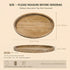 16" 11.8" 58" x Oval Wood Decorative Tray with Bead Garland, Farmhouse Coffee Table & Kitchen Island Dcor, Rustic Brown