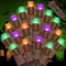 LAMPHOME Halloween String Lights - 21.6ft 100LED Orange Purple Green Mini Bulbs