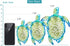 YOUIN Set of 3 Metal Sea Turtle Beach Theme Wall Art Decorations for Indoor Outdoor Bathroom Garden