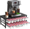K Cup Holder Organizer for 70 Pods, 2-Tier Coffee Pod Holder for Keurig K-Cup with 2 Sliding Storage Drawers, Frosted