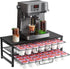 K Cup Holder Organizer for 70 Pods, 2-Tier Coffee Pod Holder for Keurig K-Cup with 2 Sliding Storage Drawers, Frosted