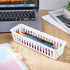 Domensi 12 Pack Slim Plastic Storage Baskets - 10.25 x 3.25 x 2.5 Inch Small Classroom Storage Bins for Desk Garage