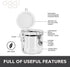 4pc Set Oggi Clear Canister with Clamp Lids & Spoons - Airtight Food Storage Containers, Ideal for Kitchen & Pantry