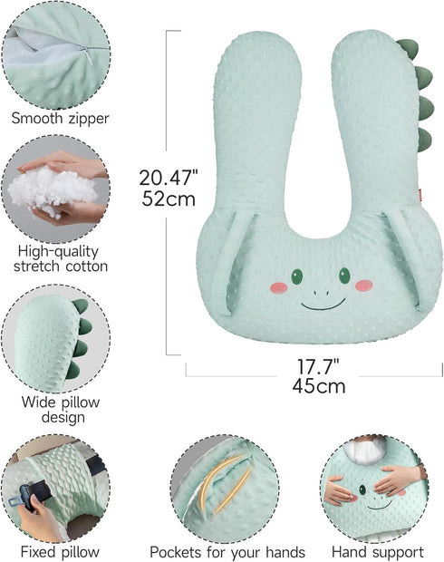 BEBAS U-Shaped Kids Travel Pillow for Car - Comfortable Neck and Head Support Pillow for Sleeping on Long Trips, Cute