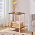 2-Layer WH09BZ01 HOOBRO End Tables, Small Side Table, Nightstand with Storage Shelves, Sofa Table for Small Spaces