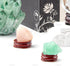 5 Pack 1" Inch AUEAR, Sphere Display Holders Wooden Egg Crystal Stands Decorative Ball Stand for Egg Pedestal Globe