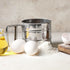 Flour Sifter, Stainless Steel Double Layer Fine Mesh Sifter for Baking, One Hand Press Crank